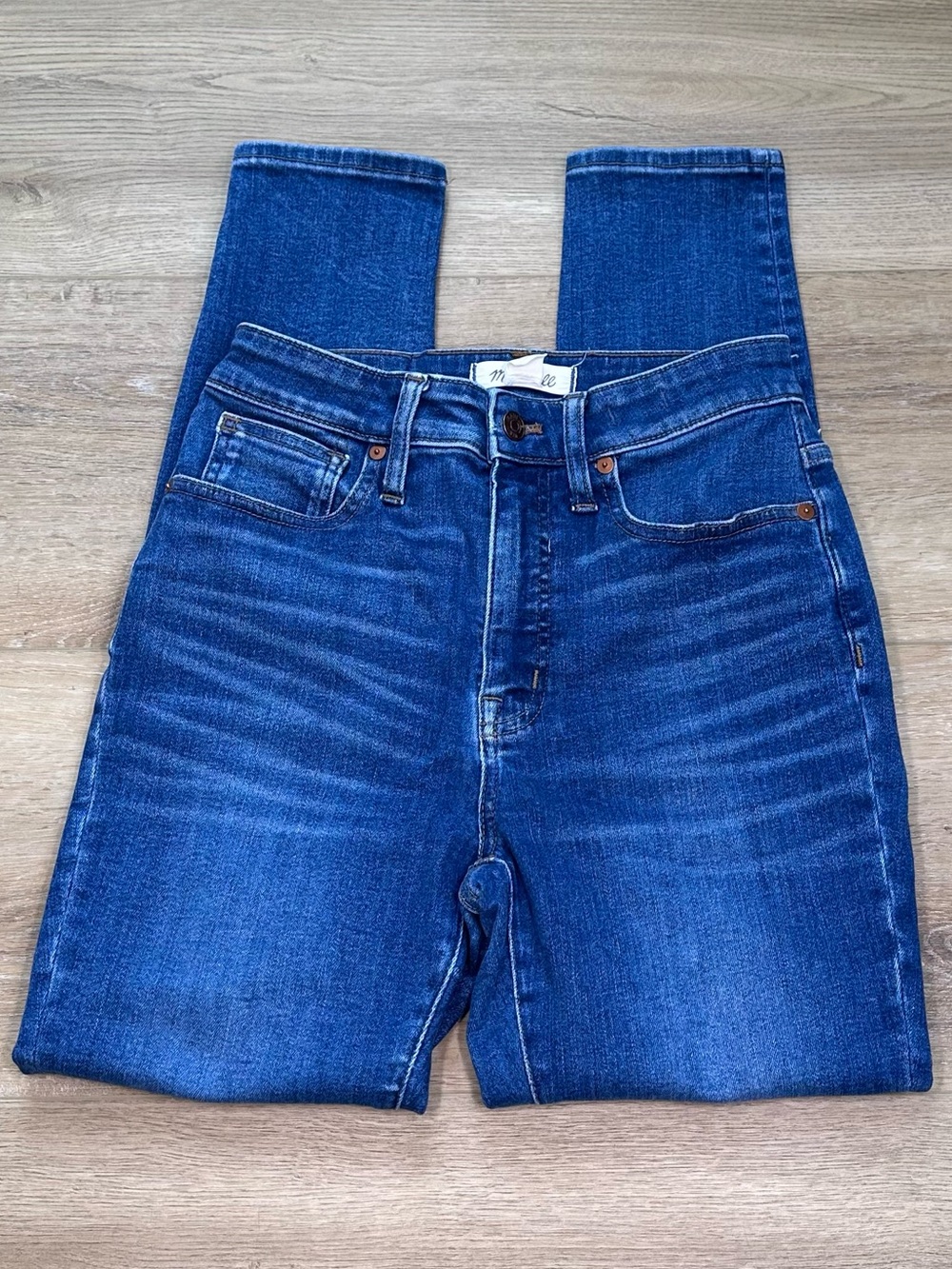 Madewell Curvy High-Rise Skinny Women's Jeans - Deep Blue Denim
